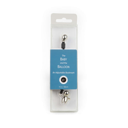 HOOG Baby and Balloon Adjustable Metal Charm Bookmark - Page Marker for Books & Journals
