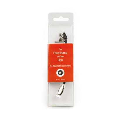 HOOG Fisherman and Fish Adjustable Metal Charm Bookmark - Page Marker for Books & Journals
