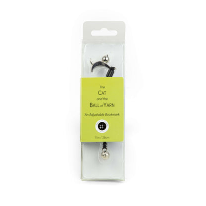 HOOG Cat and Yarn Adjustable Metal Charm Bookmark - Page Marker for Books & Journals
